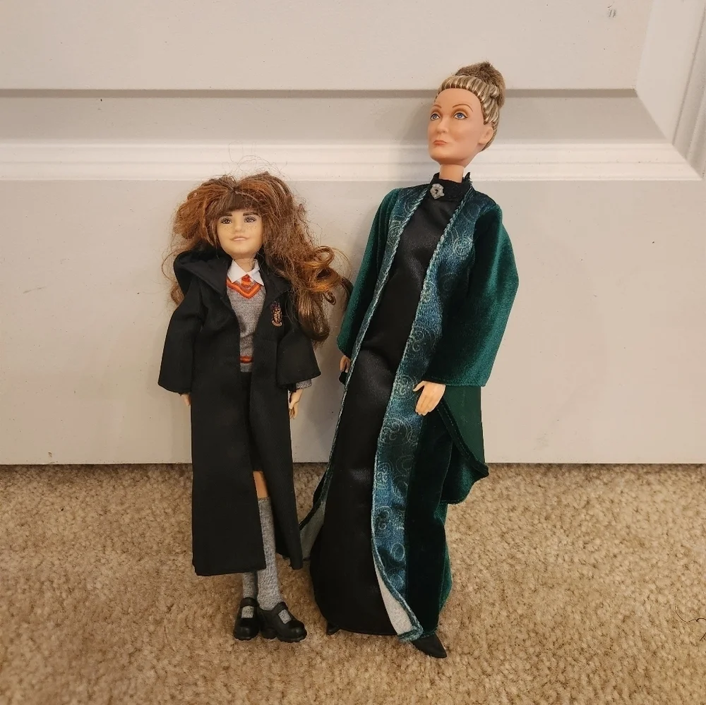 Set Of 2 Harry Potter Hermoine Granger Minerva Mcgonagall Dolls 2018 Mattel #BB